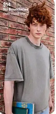 Walmart No Boundaries oversized tee offer
