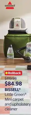 Walmart BISSELL Little Green Mini carpet and upholster cleaner offer