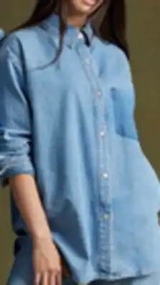 Walmart Levi Strauss Signature Women's relaxed fit denim shirt offer