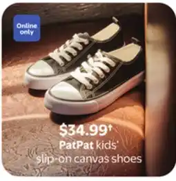 Walmart PatPat kids' slip-on canvas shoes offer