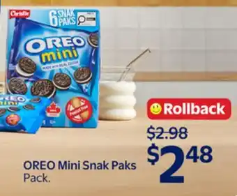 Walmart OREO Mini Snak Paks offer