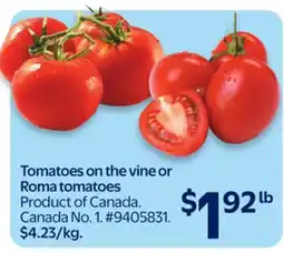 Walmart Tomatoes on the vine offer