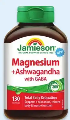 Walmart Jamieson magnesium + ashwagandha 130s offer