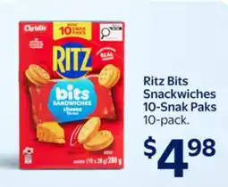 Walmart Ritz Bits Snackwiches 10-Snak paks offer