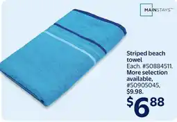 Walmart Striped beach towel offer
