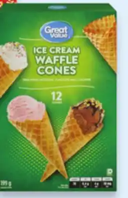 Walmart Great Value ice cream waffle cones offer