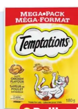 Walmart Temptations cat treats 180 g or lickables 40 g or 48 g offer