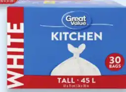 Walmart Great Value white kitchen bags offer