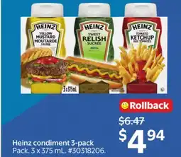 Walmart Heinz Condiment 3-pack offer