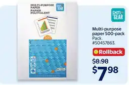 Walmart Pen+Gear Multi-purpose paper 500-pack offer