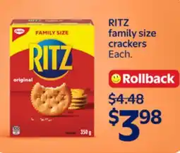 Walmart RITZ family size crackers offer
