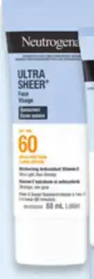 Walmart Neutrogena Ultra Sheer face sunscreen offer