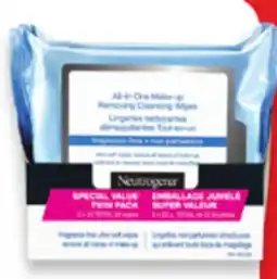 Walmart Neutrogena all-in-one duo cleansing wipes offer
