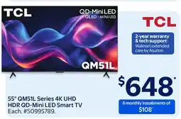 Walmart 55 QM51L Series 4K UHD HDR QD-Mini LED Smart TV offer