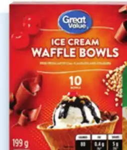 Walmart Great Value ice cream waffle bowls offer
