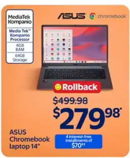 Walmart ASUS Chromebook laptop 14 offer