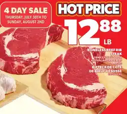Independent Grocer BONELESS BEEF RIB STEAK offer