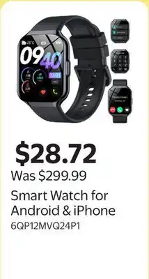 Walmart Smart Watch for Android & iPhone offer