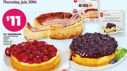 Loblaws PC CHEESECAKE, 4.4 - 6.6 LB offer