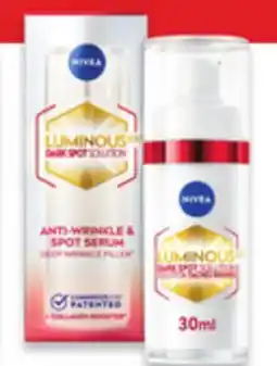 Walmart Nivea Luminous 630 Dark Spot Solution serum offer