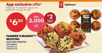Loblaws FARMER'S MARKET MUFFINS offer