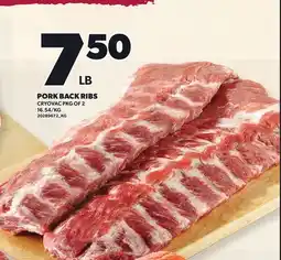 Loblaws PORK BACK RIBS, CRYOVAC PKG OF 2 offer