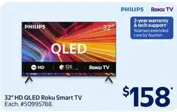 Walmart 32 HD QLED Roku Smart TV offer