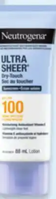 Walmart Neutrogena Ultra Sheer face sunscreen SPF 100 offer