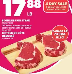 Independent Grocer BONELESS RIB STEAK offer