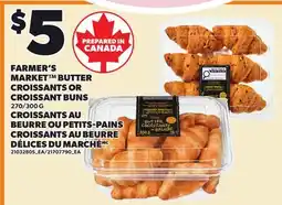 Independent Grocer FARMER'S MARKET BUTTER CROISSANTS OR CROISSANT BUNS, 270/300 G offer