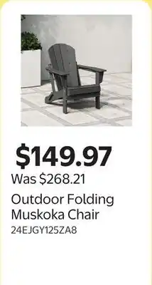 Walmart Outdoor Folding Muskoka Chair offer