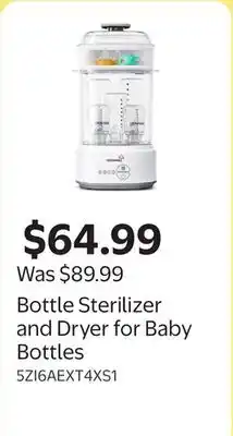 Walmart Bottle Sterilizer and Dryer for Baby Bottles offer