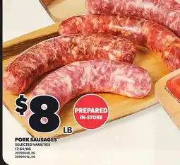 Loblaws PORK SAUSAGES offer