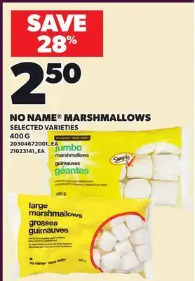 Loblaws NO NAME MARSHMALLOWS offer