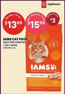 Loblaws IAMS CAT FOOD, 1.36/1 offer