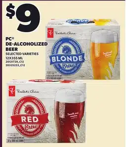 Loblaws PC DE-ALCOHOLIZED BEER offer