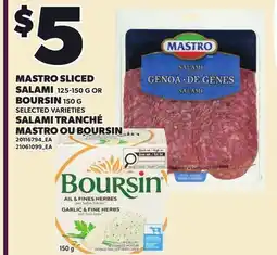 Independent Grocer MASTRO SLICED SALAMI, 125-150 G OR BOURSIN, 150 G offer