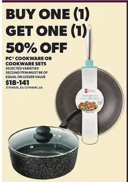 Loblaws PC COOKWARE OR COOKWARE SETS offer