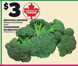 Independent Grocer BROCCOLI CROWNS, EACH offer