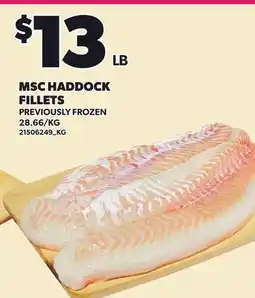 Loblaws MSC HADDOCK FILLETS offer