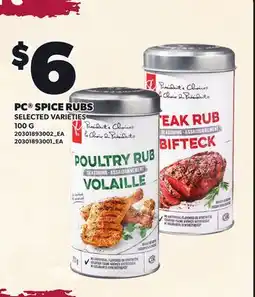Loblaws PC SPICE RUBS offer
