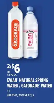 Loblaws EVIAN NATURAL SPRING WATER / GATORADE WATER offer