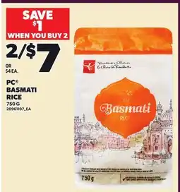 Loblaws PC BASMATI RICE offer