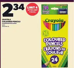 Loblaws CRAYOLA COLOURED PENCILS, 24'S offer