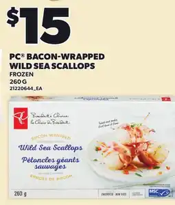 Loblaws PC BACON-WRAPPED WILD SEA SCALLOPS offer