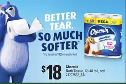 Loblaws CHARMIN BATH TISSUE, 12=48 ROLL offer
