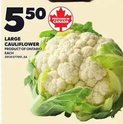 Loblaws LARGE CAULIFLOWER offer