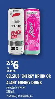 Loblaws CELSIUS ENERGY DRINK OR ALANI ENERGY DRINK offer