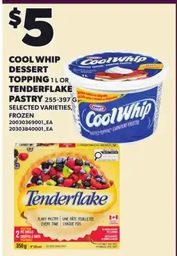 Loblaws COOL WHIP DESSERT TOPPING 1 L OR TENDERFLAKE PASTRY offer