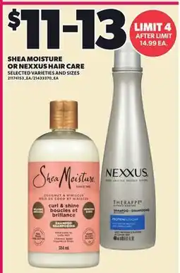 Loblaws SHEA MOISTURE OR NEXXUS HAIR CARE offer